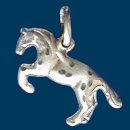 Anhänger Steigendes Pferd, Silber 925, diamantiert