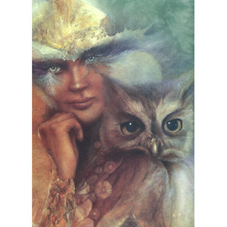 Grußkarte Athena & Owl