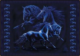 Platzset Tischset Pferd Rays Blue Fandango