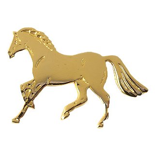 Pferde-Pin gold Galopp