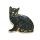 Pin Katze schwarz sitzend