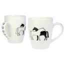 Tasse / Kaffeebecher Zwei Pferde 2er-Set