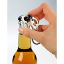 Schlüsselanhänger Pfotenabdruck Spur mit Flaschenöffner